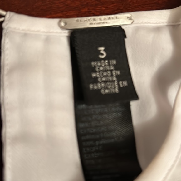 Chicos Black Label white pleated halter top size 3 or 18 - Picture 3 of 3